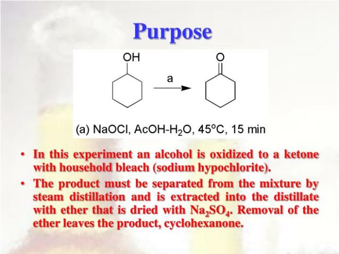 Oxidation of cyclohexanol lab report