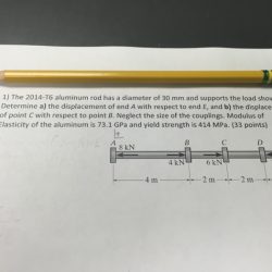 The 2014-t6 aluminum rod has a diameter of 30 mm